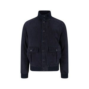 Valstar Navy Suede Bomber Jacket With Padded Design And Flap Pockets - NWT